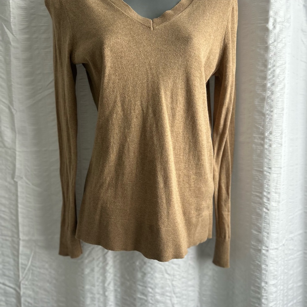 LOFT Tan V-Neck Sweater